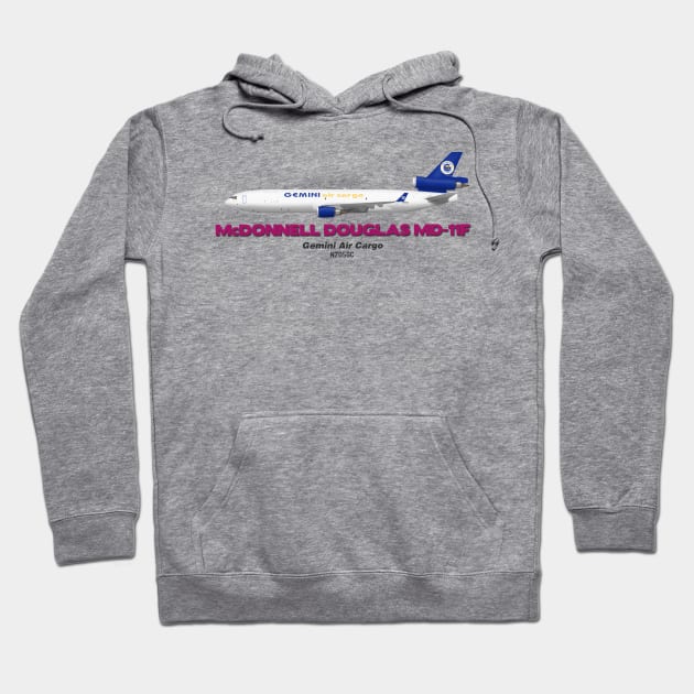 McDonnell Douglas MD-11F - Gemini Air Cargo Hoodie by TheArtofFlying